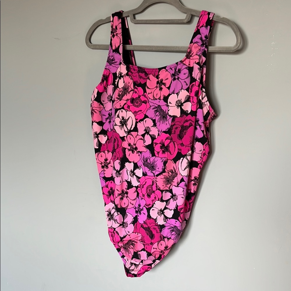 Vibrant Pink Floral Swimsuit